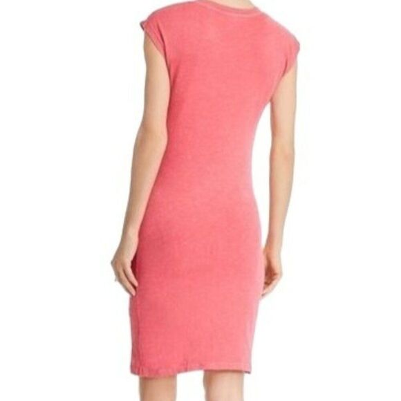 Sundry Womens S Fitted Pink Side Tie Sleeveless Jersey Dress - Picture 2 of 10